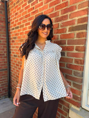 Stone Polka Dot Top Ashley