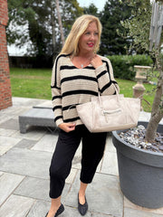 Stone Stripe Knit Jumper Nicole