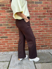 Chocolate Wide Leg Magic Trousers