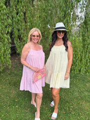 Pink Striped Sun Dress Danielle