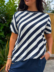 Navy Striped Top Astrid