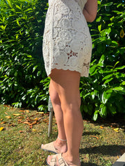 Stone Patterned Crochet Shorts Davina