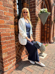 Navy Sequin Vest Top Rebecca