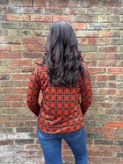 Rust Tartan Super Soft Round Neck