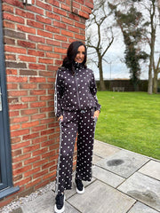 Black Polka Dot Tracksuit Darla