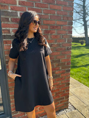 Black Embellished Sleeve Dress Lexi