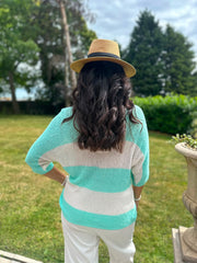 Mint Striped Knit Rita
