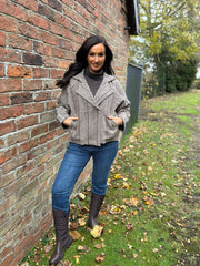 Chocolate Double Breasted Coat Leanne