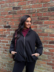 Black Lightweight Hooded Jacket Lottie