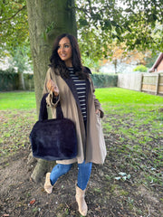 Mocha Longline Trench Coat