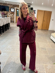 Wine Cream Quilted Gilet Hollie