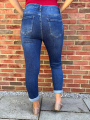 Denim Diamante Straight Leg Jeans