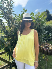 Lemon Crochet Detail Vest Moira