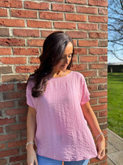 Pink Scarf Top Hilary