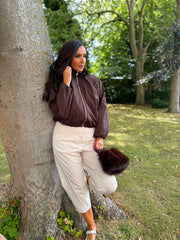 Chocolate Lace Lined Jacket Harlow