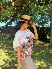 Pink Leopard Floral Top Sasha