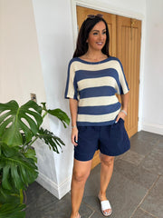 Navy Stripe Knit Luna