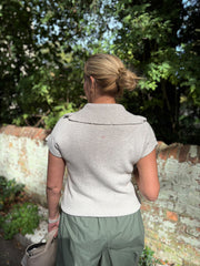 Stone Collared Short Sleeve Knit Annie