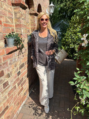 Chocolate Sequin Vest Top Rebecca