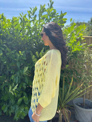Lemon Wave Open Knit Jumper Marian