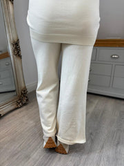 Antique Cream Drawstring Short Knitted Trousers Georgina