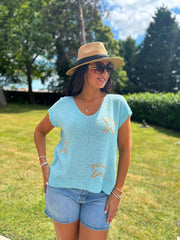 Aqua Star Knit Top Devon