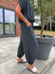 Charcoal Two Piece Trouser Set Sara