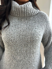 Grey Drop Shoulder Roll Neck Riley