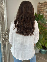White Lace Stripe Top India