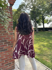 Wine Abstract Swirl Vest Isabella