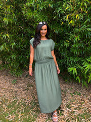 Khaki Top & Skirt Set Daniella