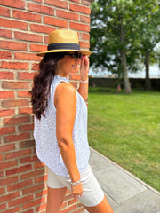 Grey Leopard Top Tiana