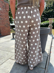 Mocha Polka Dot Trousers Reagan