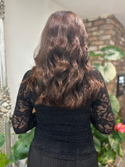 Black Floral Lace Top Kelly