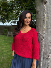 Wine Popcorn Knit Martha