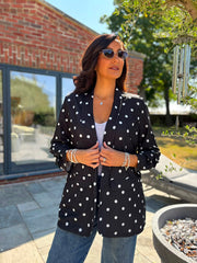 Black Polka Dot Take You Anywhere Jacket