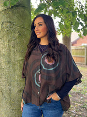 Chocolate Tie Dye Print Blouse Katherine