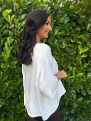 Winter White Reverse Seam Round Neck Diana