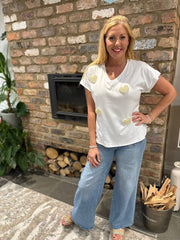 White Pearl Heart Top Anita