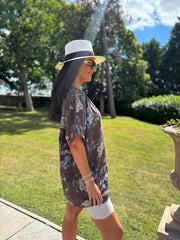 Chocolate Floral Pattern Top Hattie