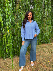 Denim Pinstripe Shirt Becca
