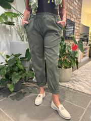 Khaki Frill Pocket Trousers Sasha