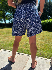 Navy Ditsy Floral Shorts Lyra