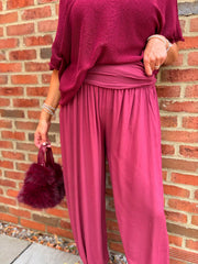 Wine Hareem Trousers Libby