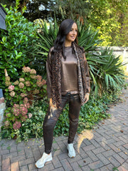 Chocolate Metallic Sweat Top India