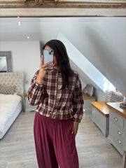 Wine Check Zip Jacket Remi