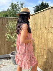 Rust Striped Dress Trinity