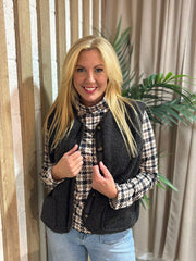 Black Sherpa Gilet Kiera