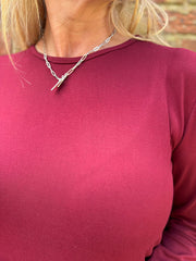 Wine Super Soft Round Neck