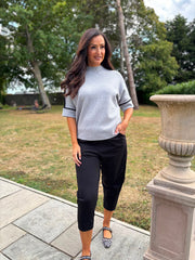 Grey Blanket Stitch Knit Rachel